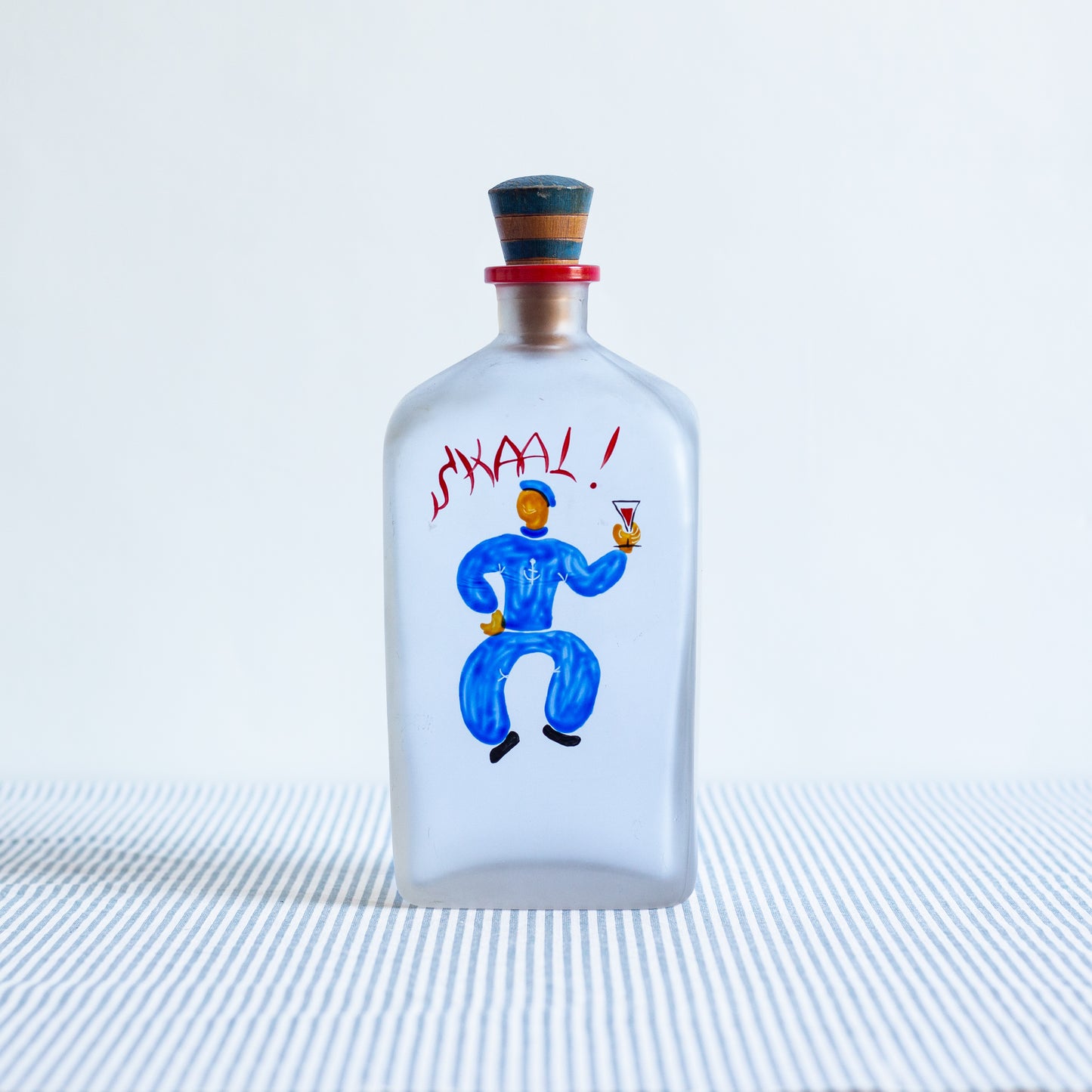 Rare ‘Skaal’ Decanter and Schnapps Glasses, Jacob Bang, Holmegaard, Denmark. 1937.