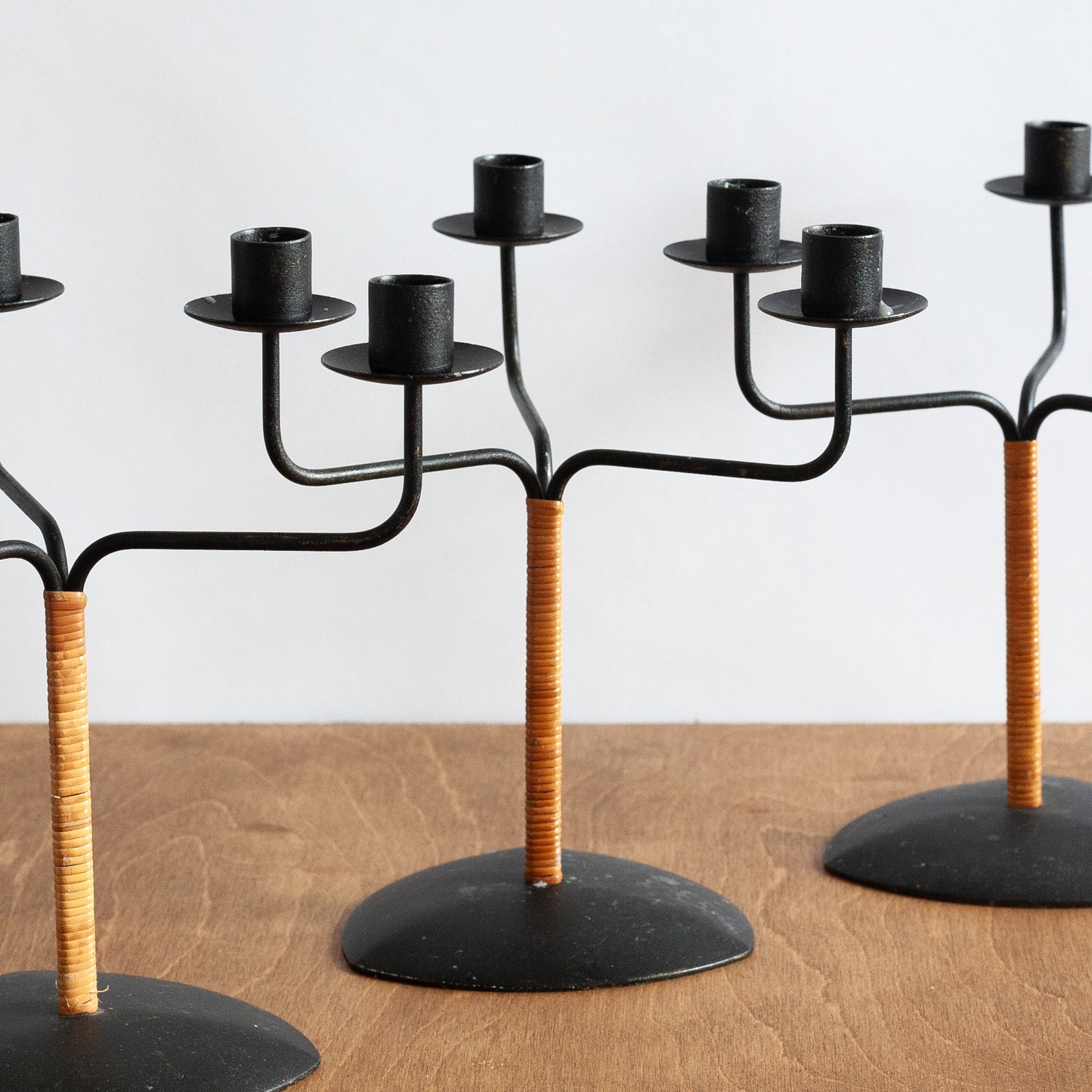 Set of three candlesticks, Laurids Lønborg, Denmark. 1960’s.