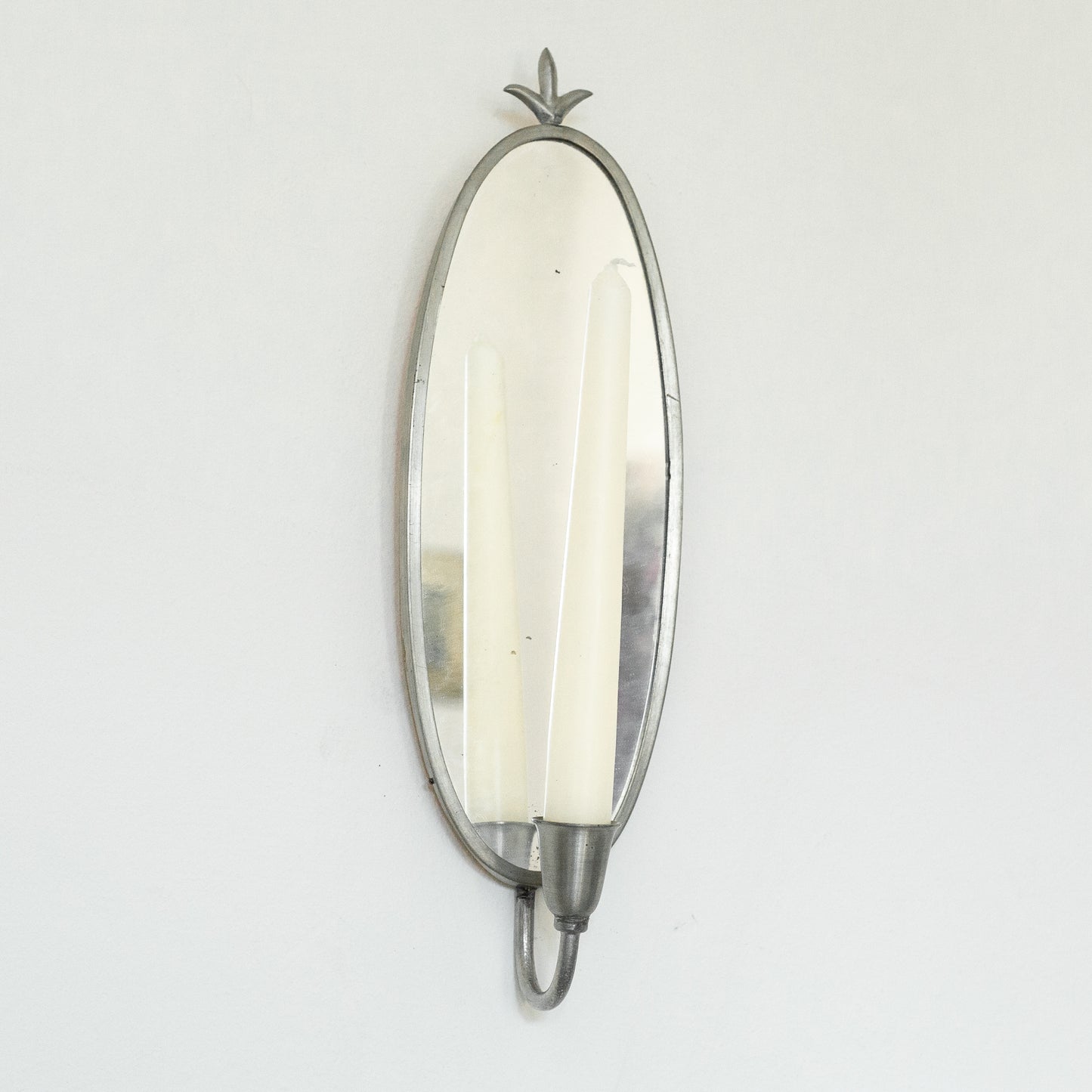 Swedish Grace pewter mirror sconce, Sweden. 1920's.