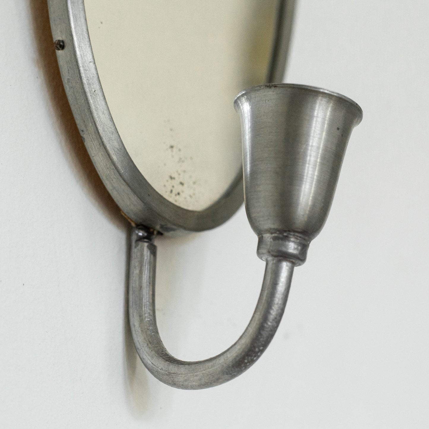 Swedish Grace pewter mirror sconce, Sweden. 1920's.