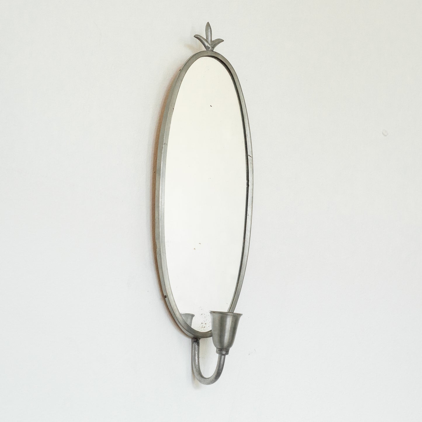 Swedish Grace pewter mirror sconce, Sweden. 1920's.
