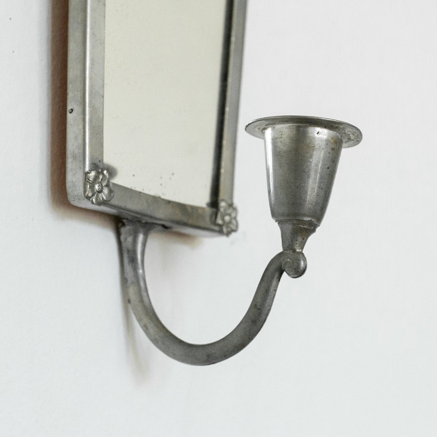 Swedish Grace pewter mirror sconce, Sweden. 1920's.