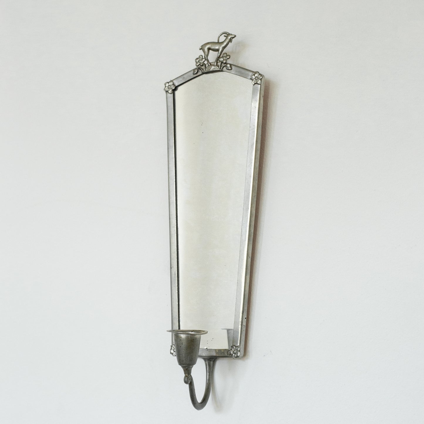 Swedish Grace pewter mirror sconce, Sweden. 1920's.