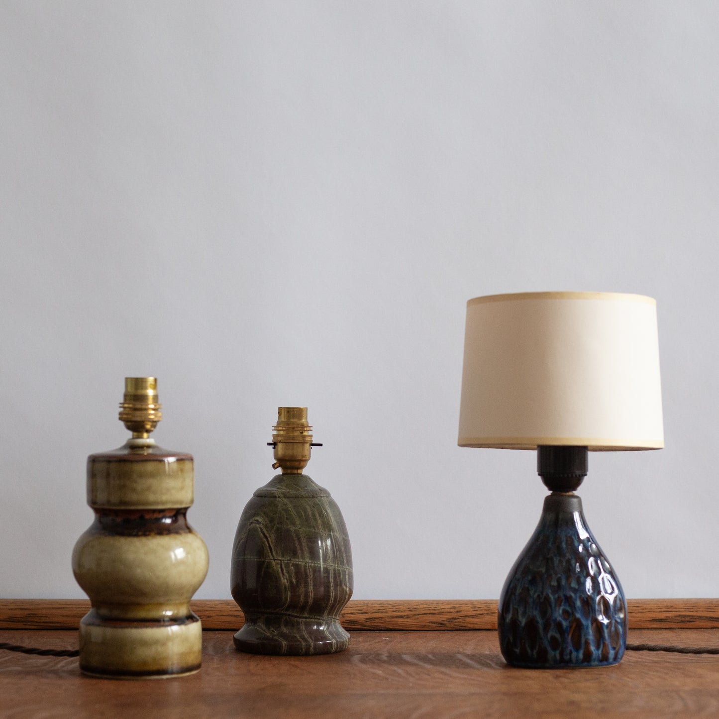 Serpentine Stone Table Lamp, England. 1930’s.