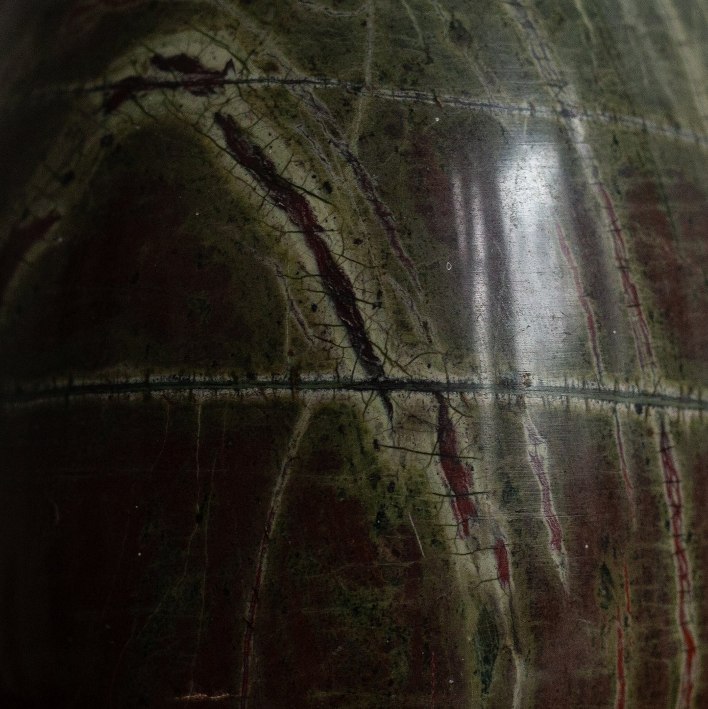 Serpentine Stone Table Lamp, England. 1930’s.