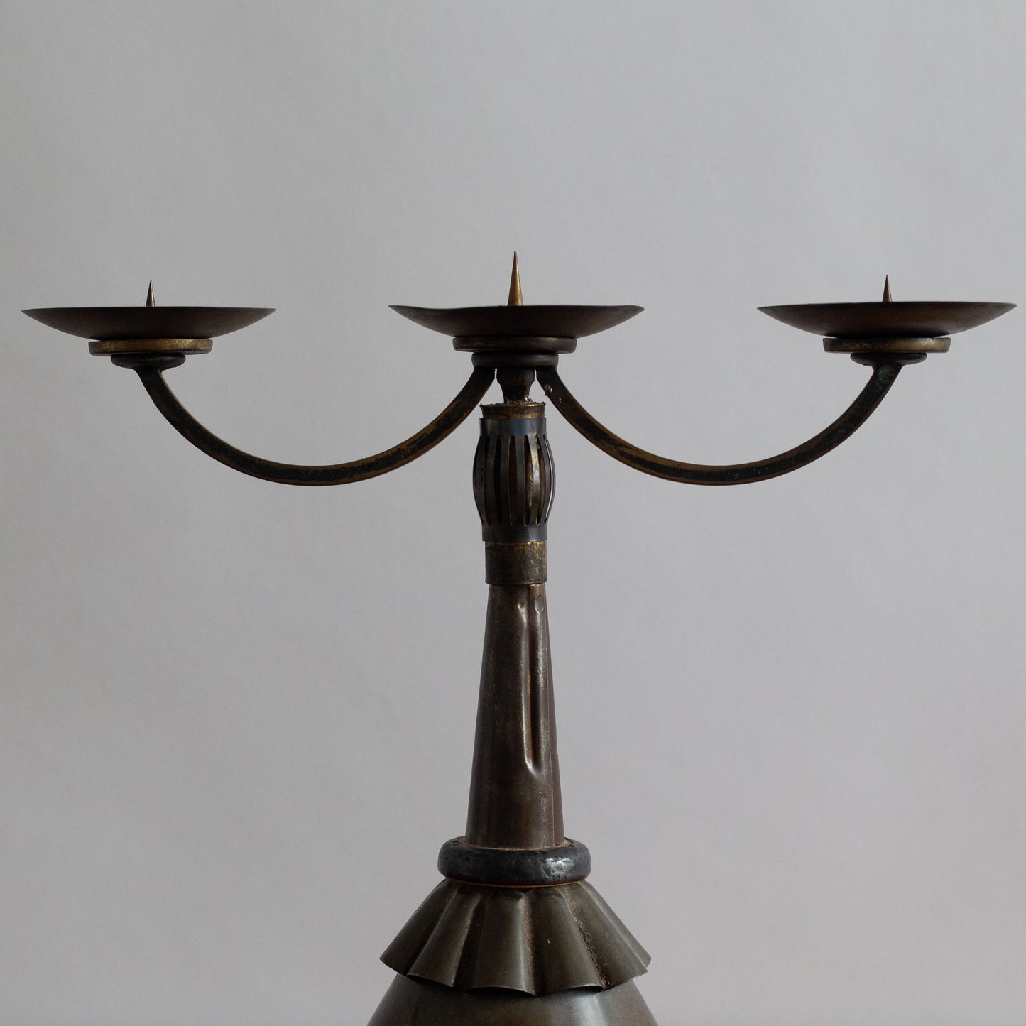 Unique Funnel Candelabra, England. Mid-20th Century.