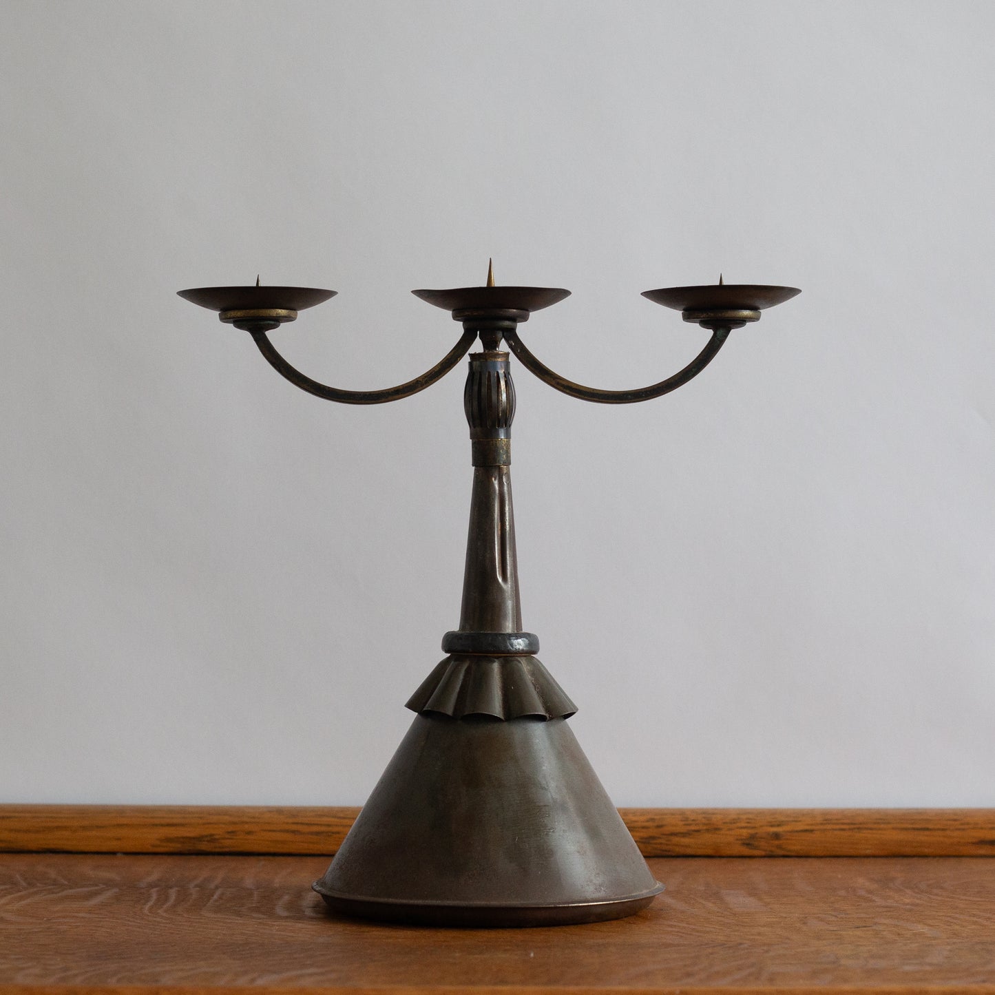 Unique Funnel Candelabra, England. Mid-20th Century.