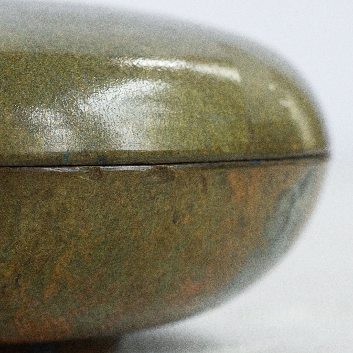 Rare lidded 'Janus' box, Ebena, Belgium. 1920's.