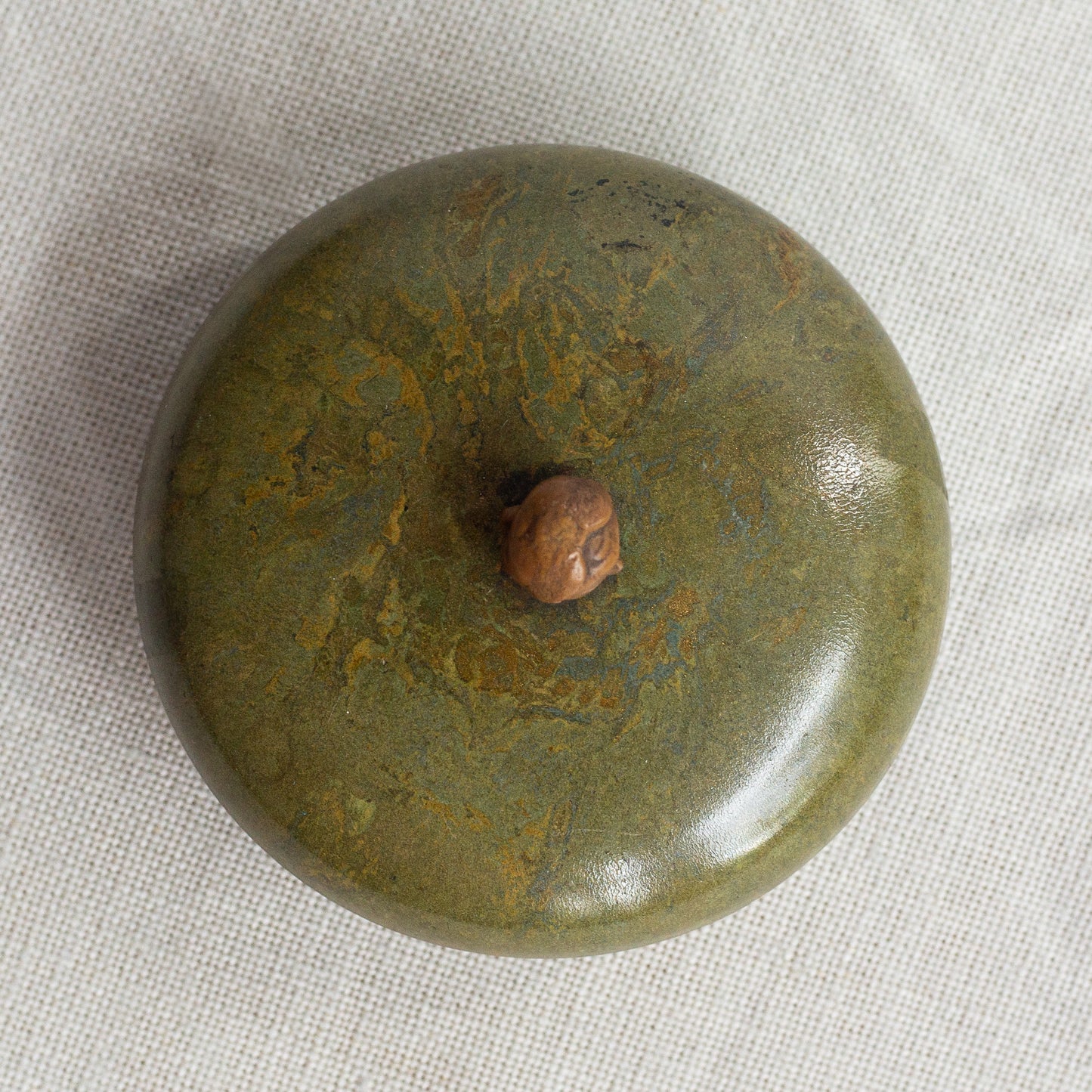Rare lidded 'Janus' box, Ebena, Belgium. 1920's.