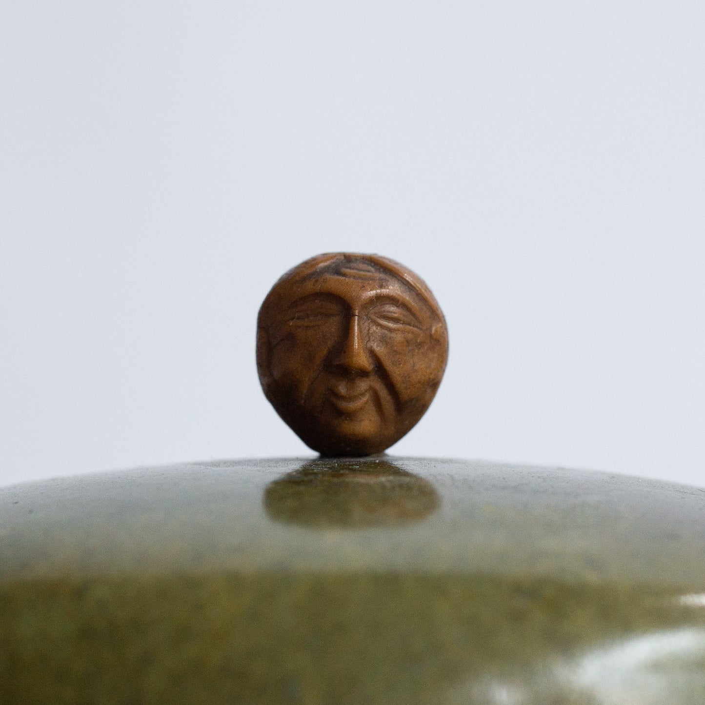 Rare lidded 'Janus' box, Ebena, Belgium. 1920's.