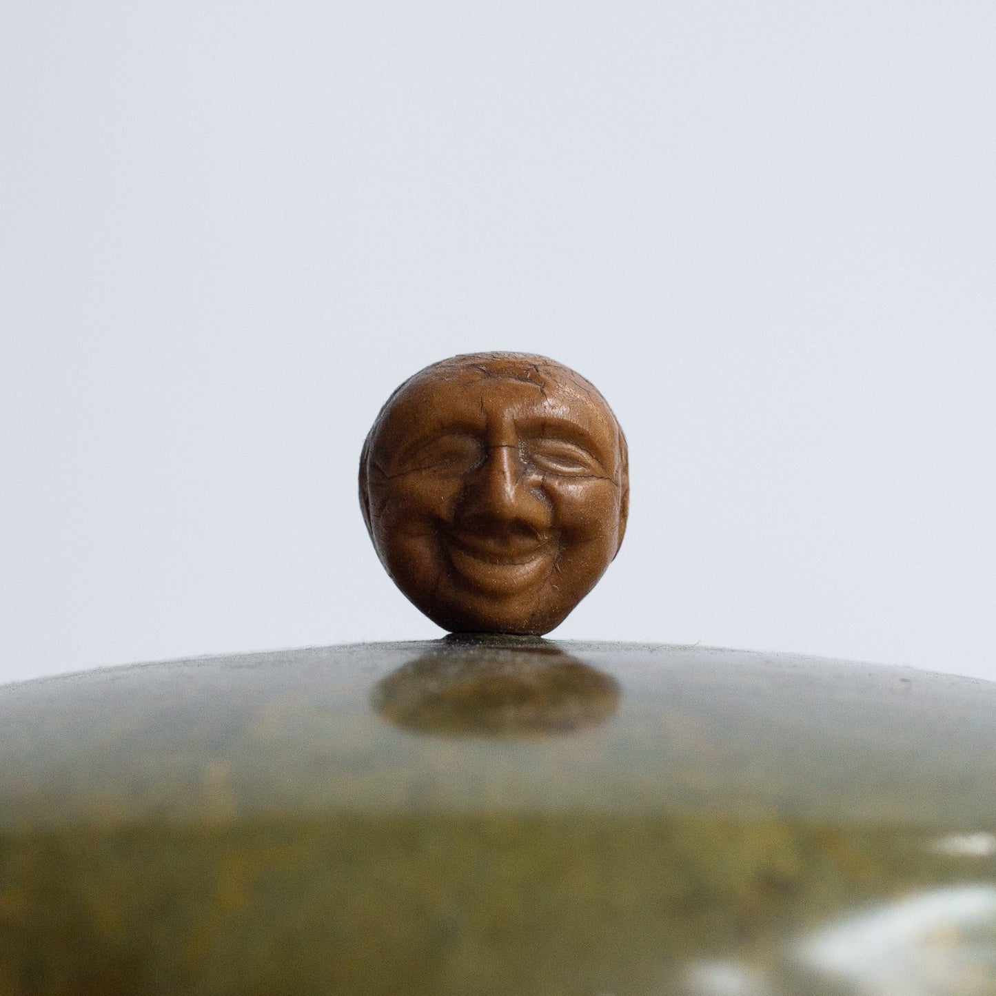 Rare lidded 'Janus' box, Ebena, Belgium. 1920's.