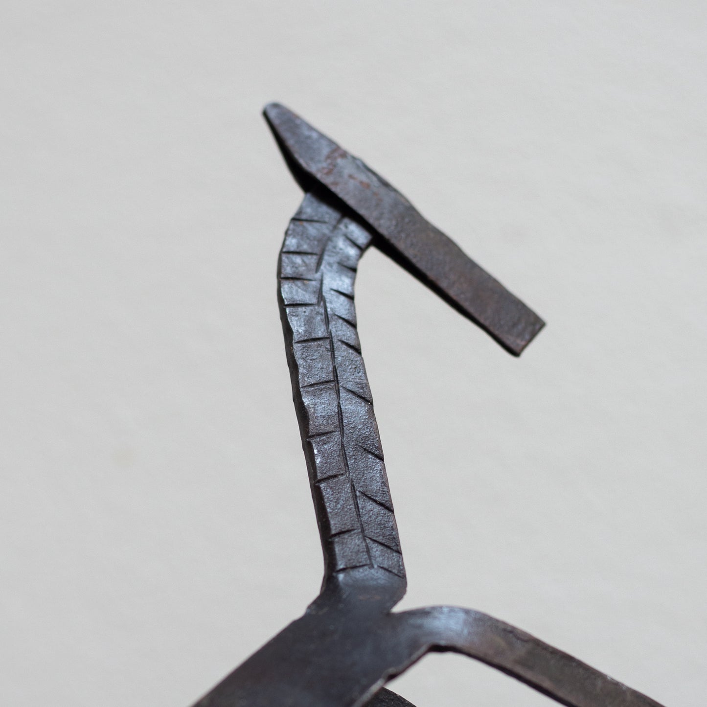 Iron Rocking Horse Sculpture, Mid-20th Century.