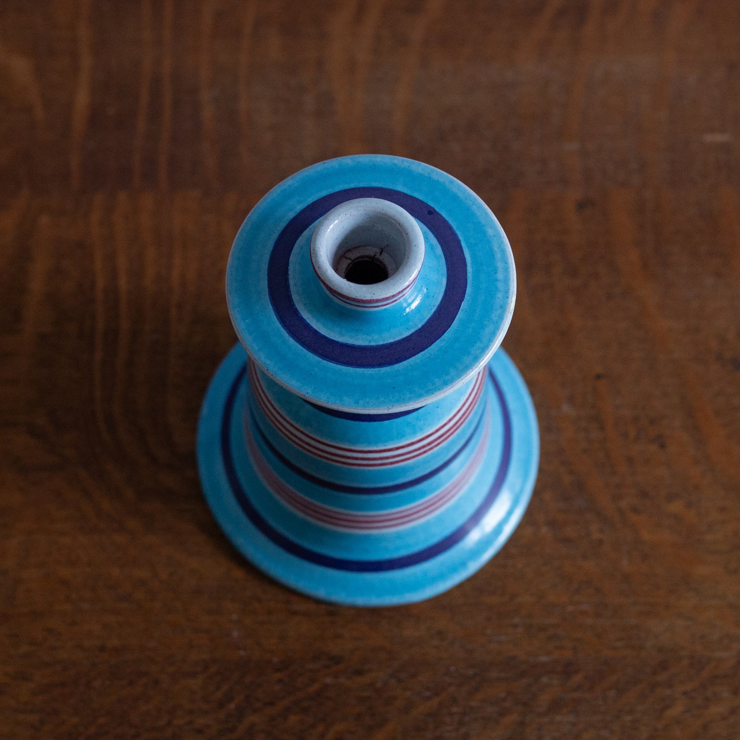 Rare Stoneware Faience series Candle Holder, Stig Lindberg, Gustavsberg, Sweden. 1966.