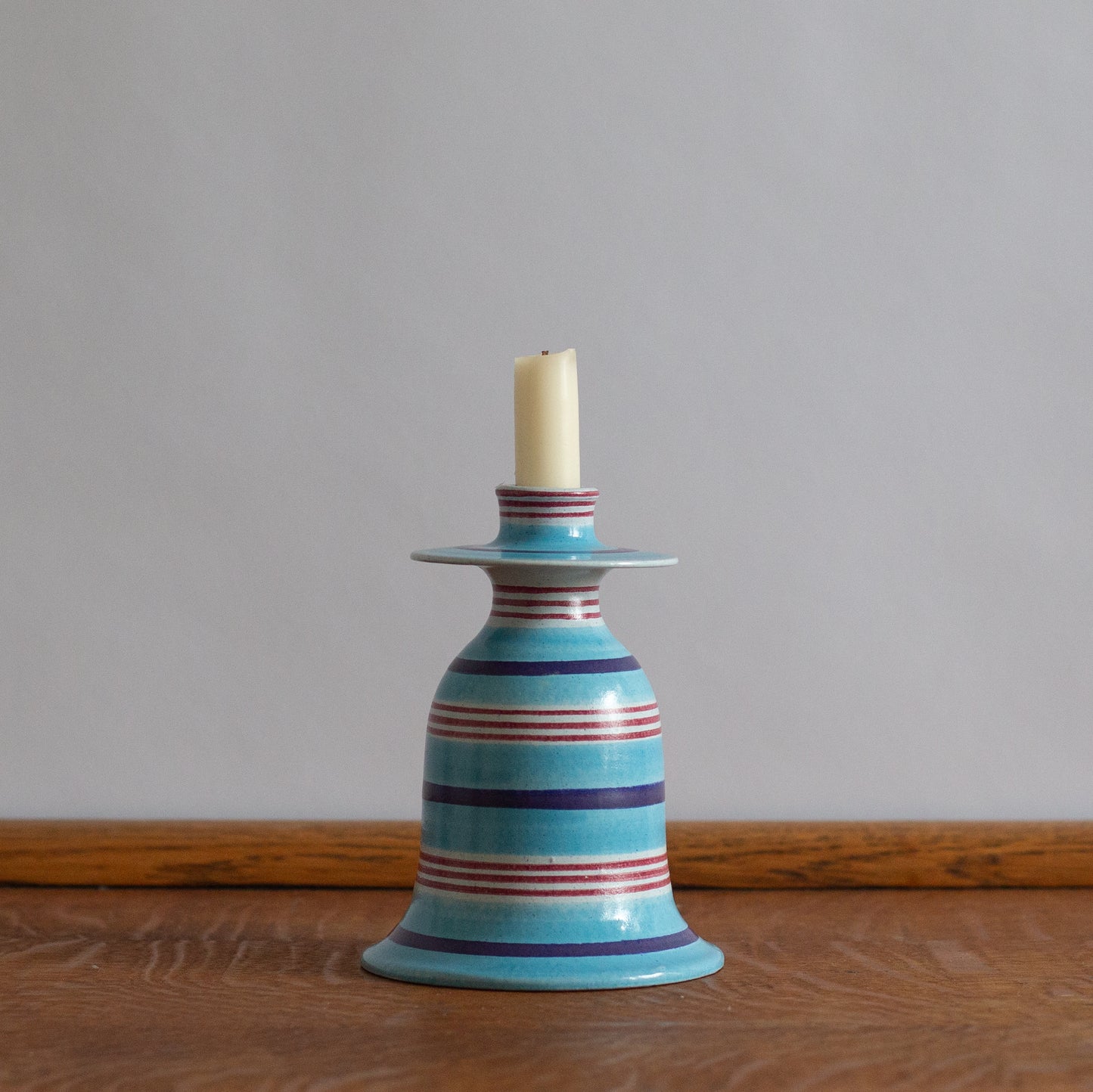 Rare Stoneware Faience series Candle Holder, Stig Lindberg, Gustavsberg, Sweden. 1966.