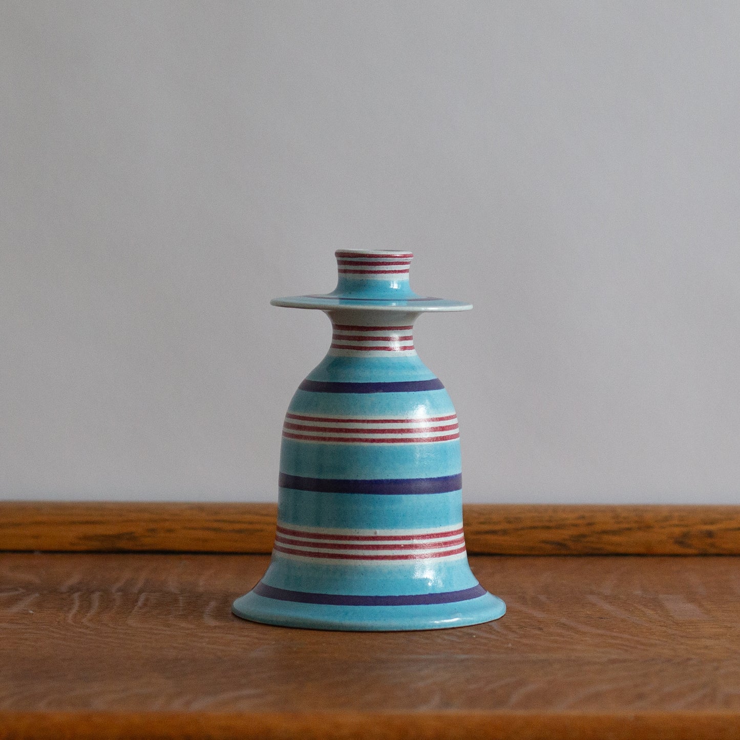 Rare Stoneware Faience series Candle Holder, Stig Lindberg, Gustavsberg, Sweden. 1966.