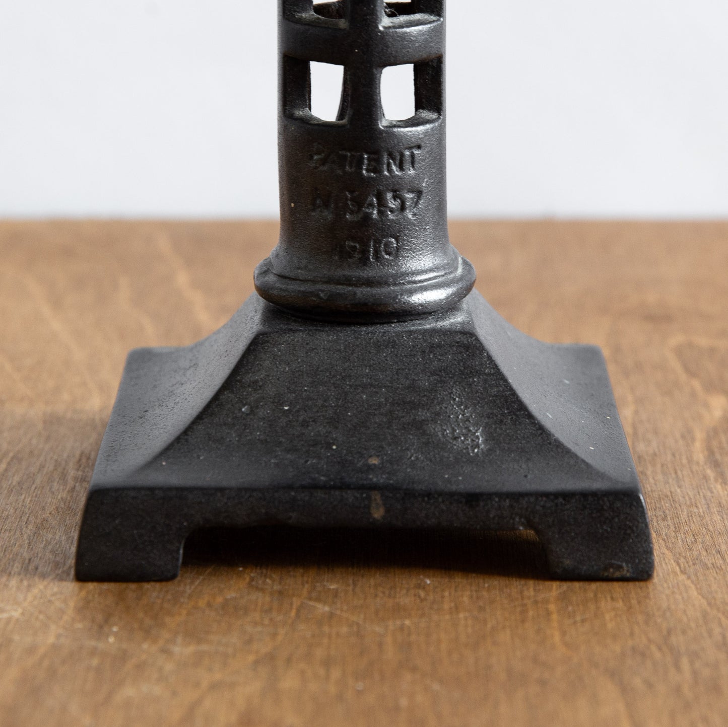 Rare Cast Iron Candlestick, Charles Rennie Mackintosh, Scotland. Circa 1910.