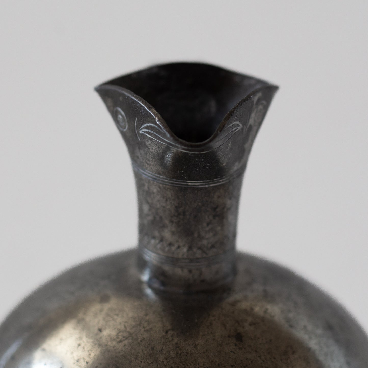 Modernist Pewter Wine Jug, Oscar Antonsson, Athena Ystad, Sweden. 1938.