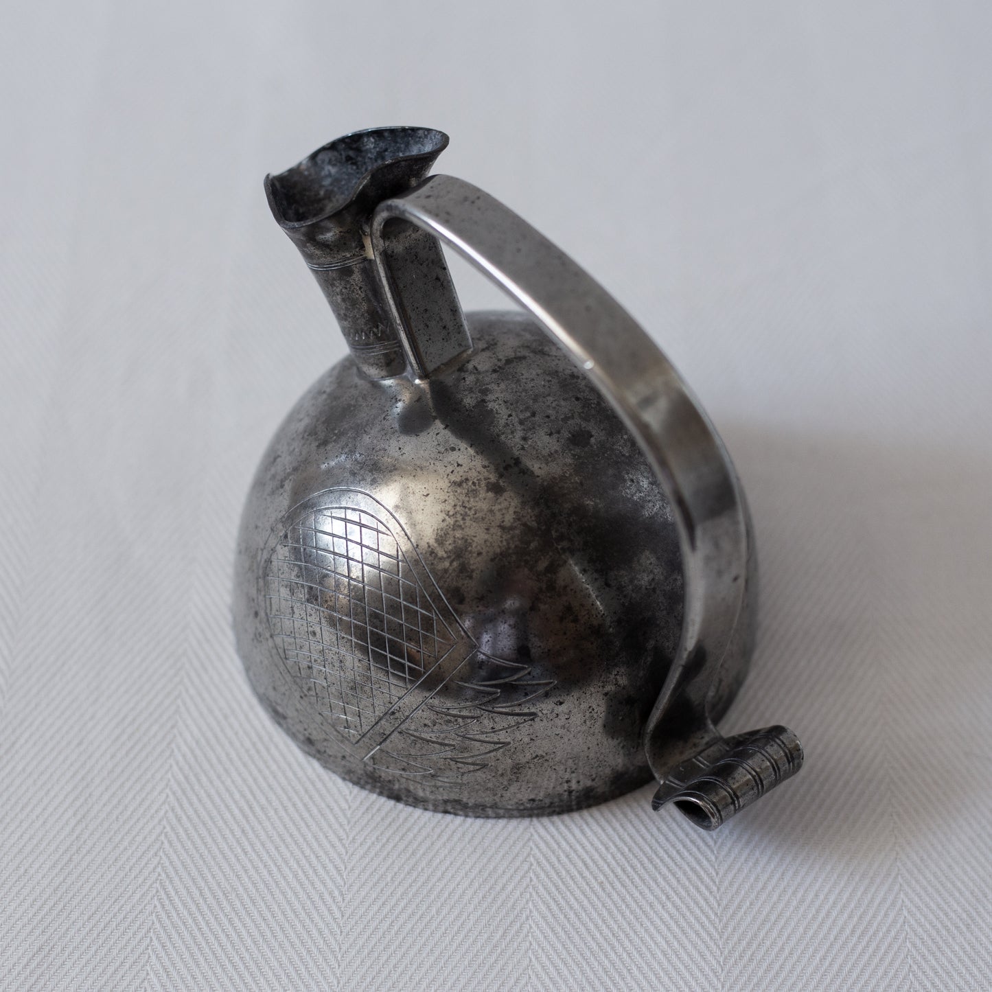 Modernist Pewter Wine Jug, Oscar Antonsson, Athena Ystad, Sweden. 1938.
