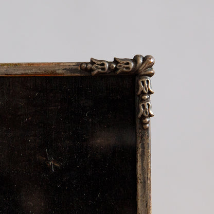 Framed Cabinet Photograph of a Girl with a Dog, G & R Lavis, England. Circa 1890.