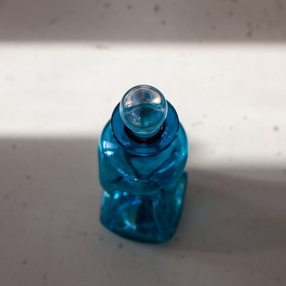 Blue ‘Kluk Kluk’ decanter, Jacob Bang, Holmegaard, Denmark. 1950’s.