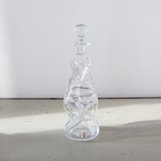 Rare ‘Gourgelette’ Kluk Kluk decanter, Jacob Bang, Holmegaard, Denmark. 1960’s.