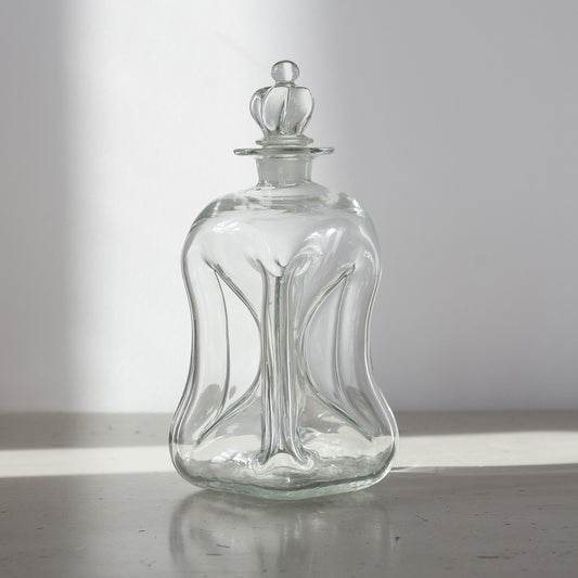 Crown ‘Kluk Kluk’ decanter, Jacob Bang, Holmegaard, Denmark. 1950’s.