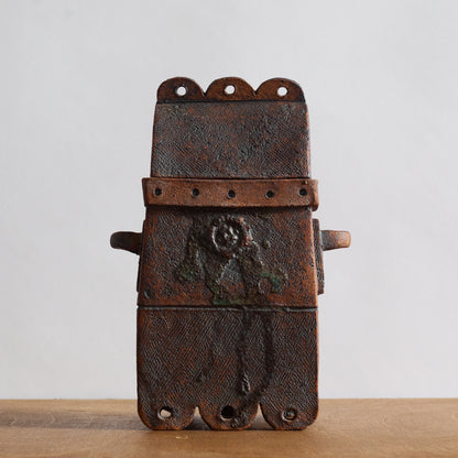 Unique Slab Built Studio Pottery Lidded Jar. Mid-20th century.