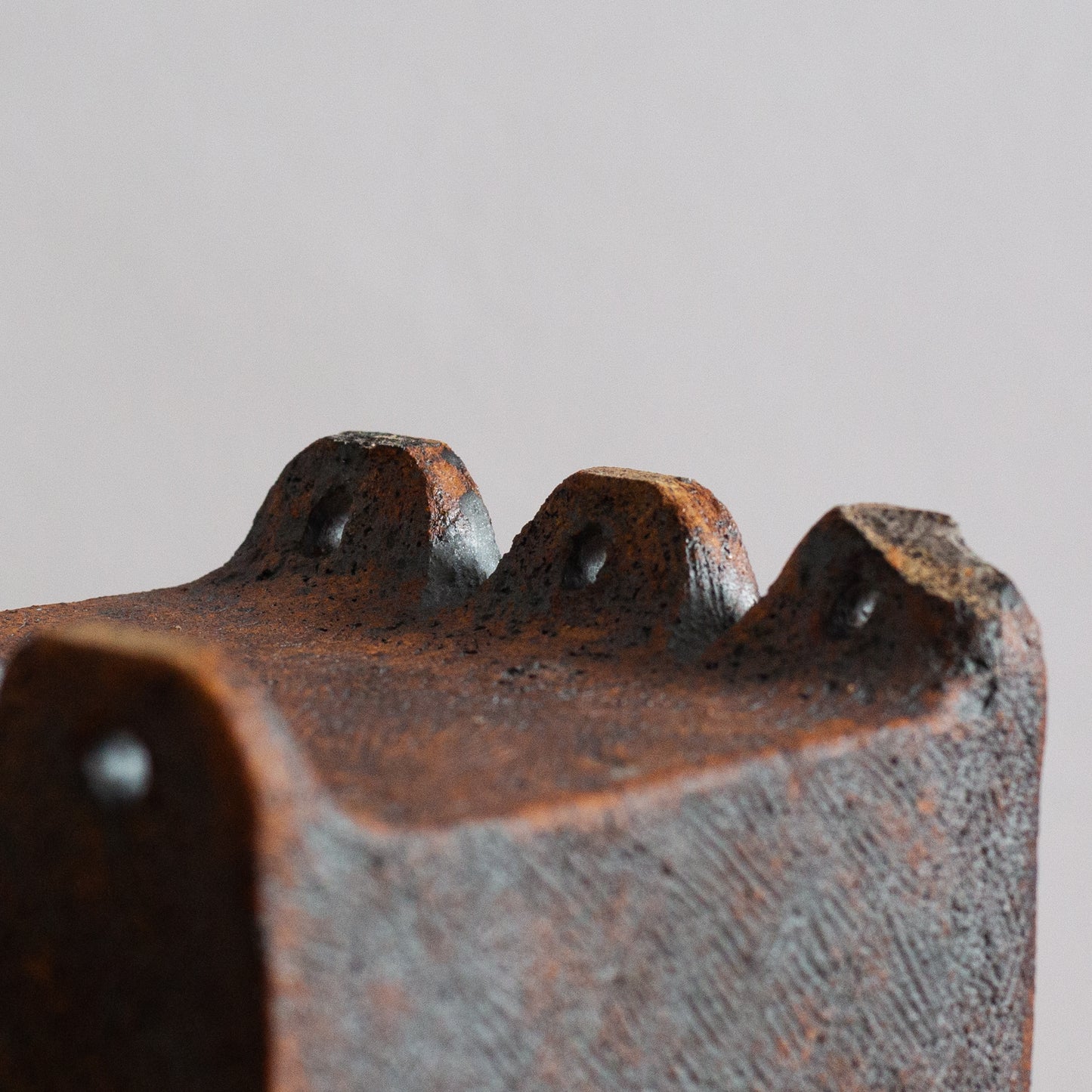 Unique Slab Built Studio Pottery Lidded Jar. Mid-20th century.