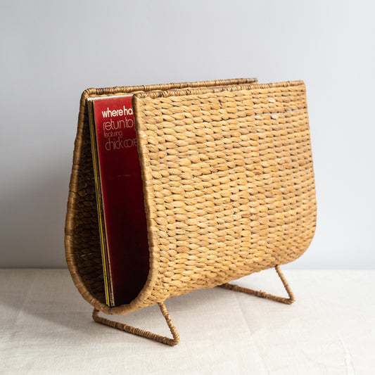 Wicker magazine rack, France, 1980’s.