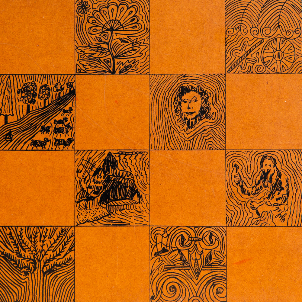 Early 1900s Regency Chess Set and Unique Chess Board by Taylor Stevens, England. C20th.