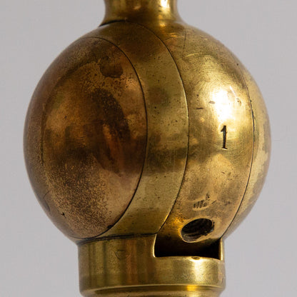 Articulating Machined Brass Ships Table Lamp, England. Early 20th century.