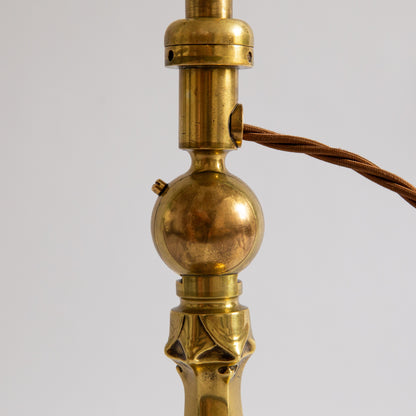 Articulating Machined Brass Ships Table Lamp, England. Early 20th century.