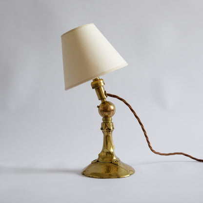 Articulating Machined Brass Ships Table Lamp, England. Early 20th century.