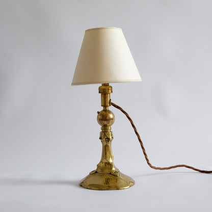 Articulating Machined Brass Ships Table Lamp, England. Early 20th century.
