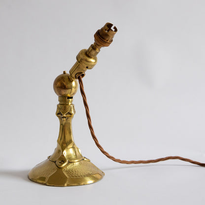 Articulating Machined Brass Ships Table Lamp, England. Early 20th century.