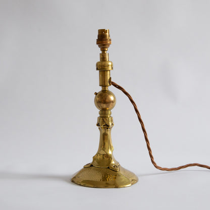Articulating Machined Brass Ships Table Lamp, England. Early 20th century.