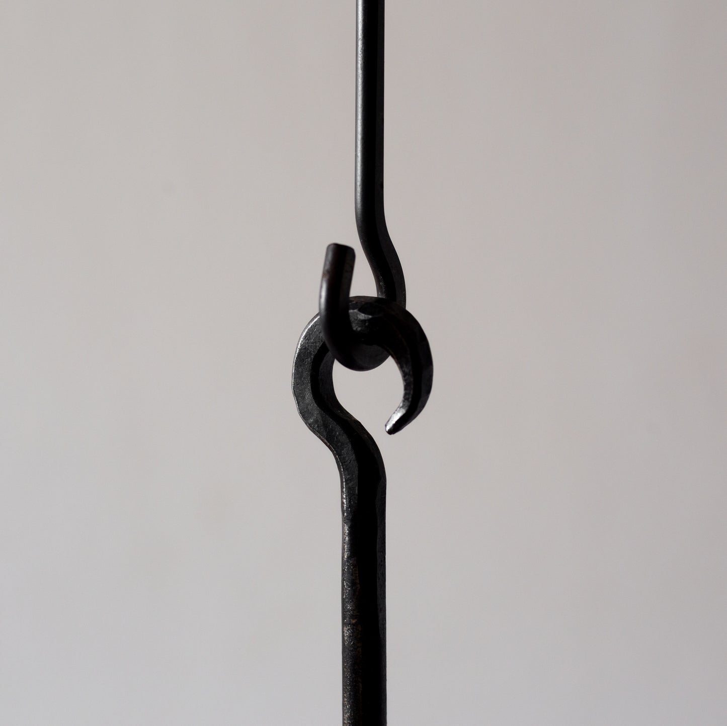 Iron and Glass Chandelier, Erik Höglund, Boda, Sweden. 1950’s.