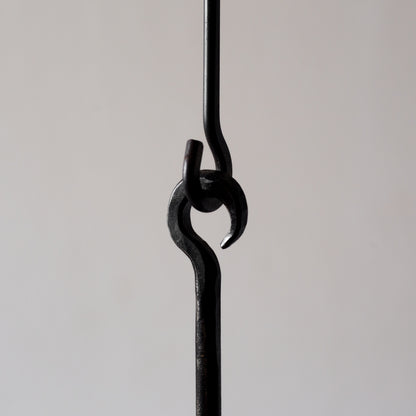 Iron and Glass Chandelier, Erik Höglund, Boda, Sweden. 1950’s.