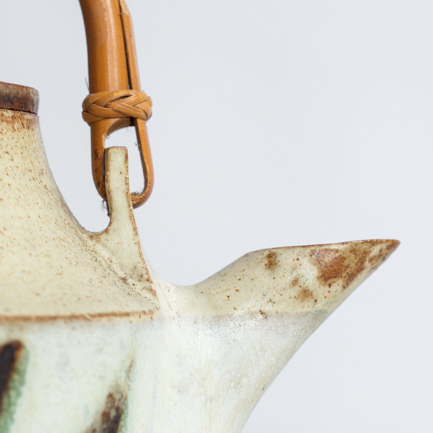 Studio pottery teapot, Denmark. 1950s.