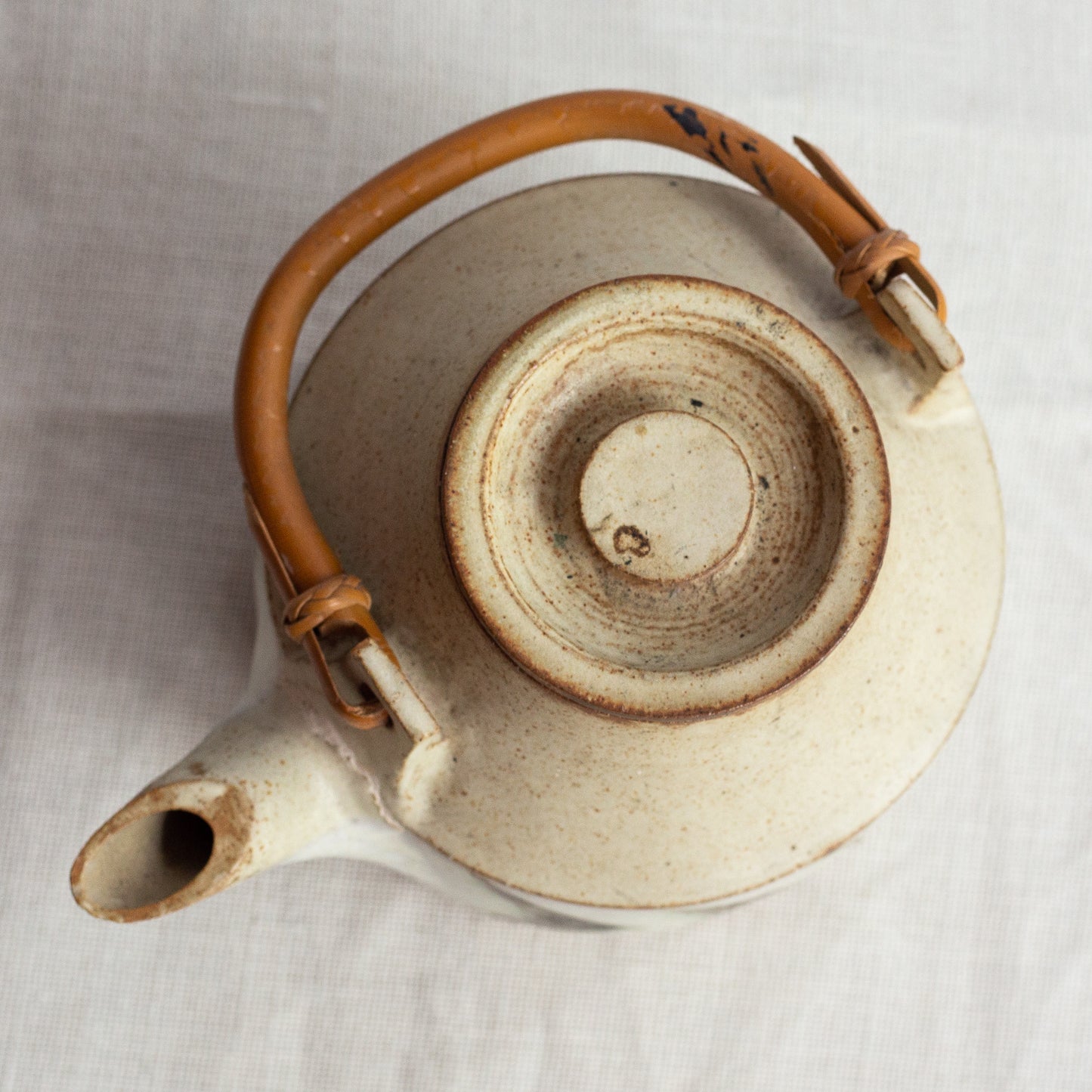 Studio pottery teapot, Denmark. 1950s.