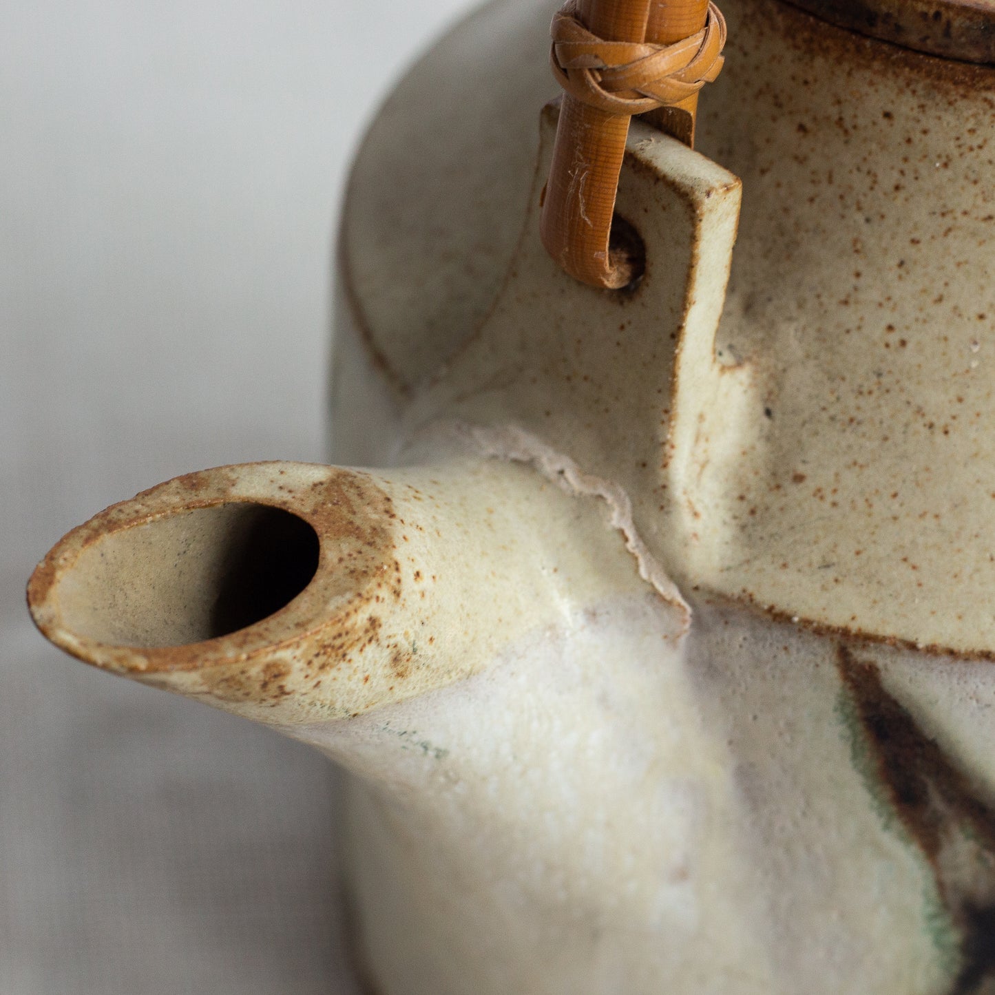 Studio pottery teapot, Denmark. 1950s.