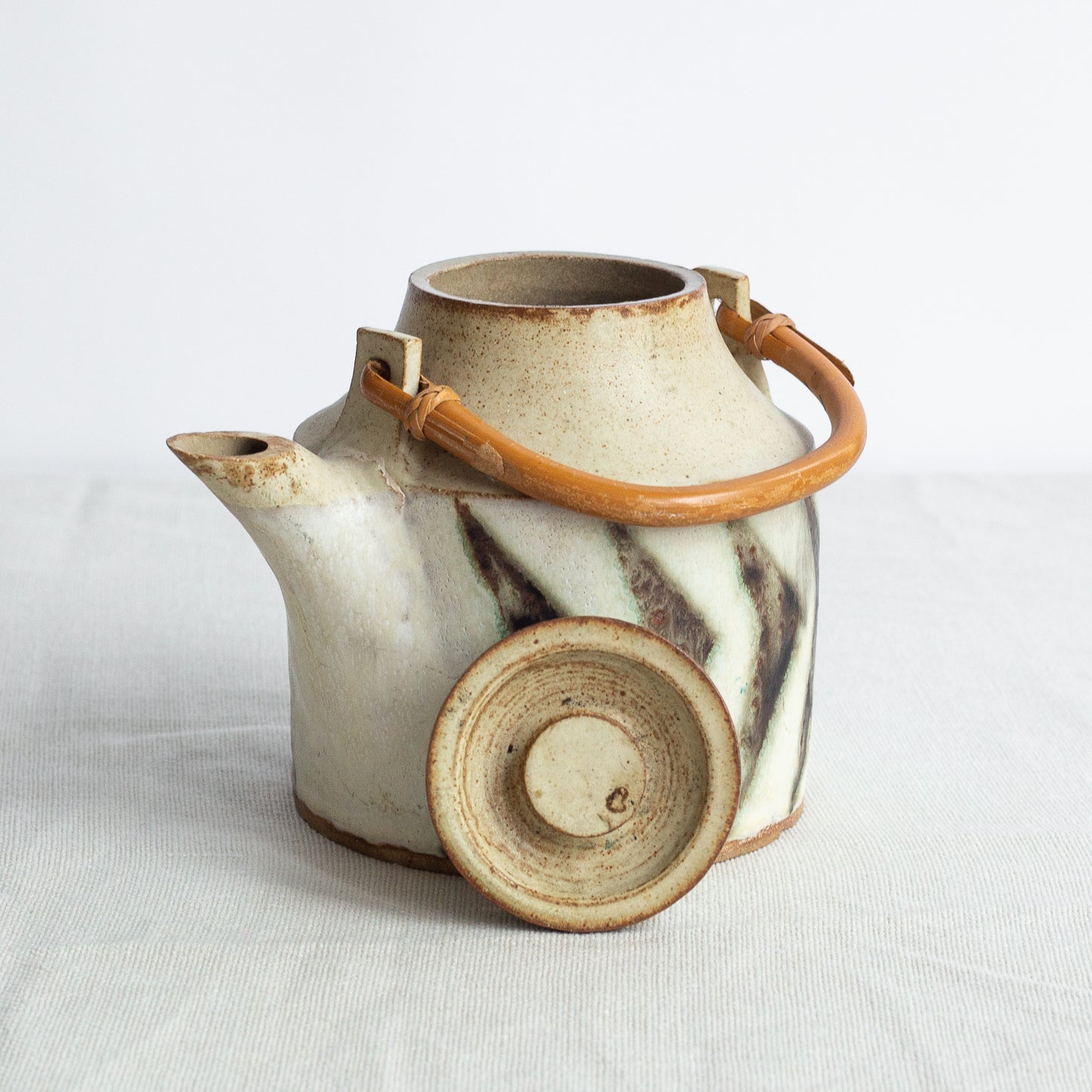 Studio pottery teapot, Denmark. 1950s.