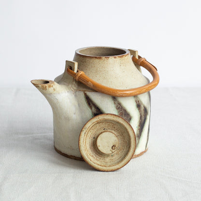 Studio pottery teapot, Denmark. 1950s.
