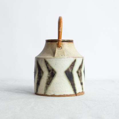 Studio pottery teapot, Denmark. 1950s.