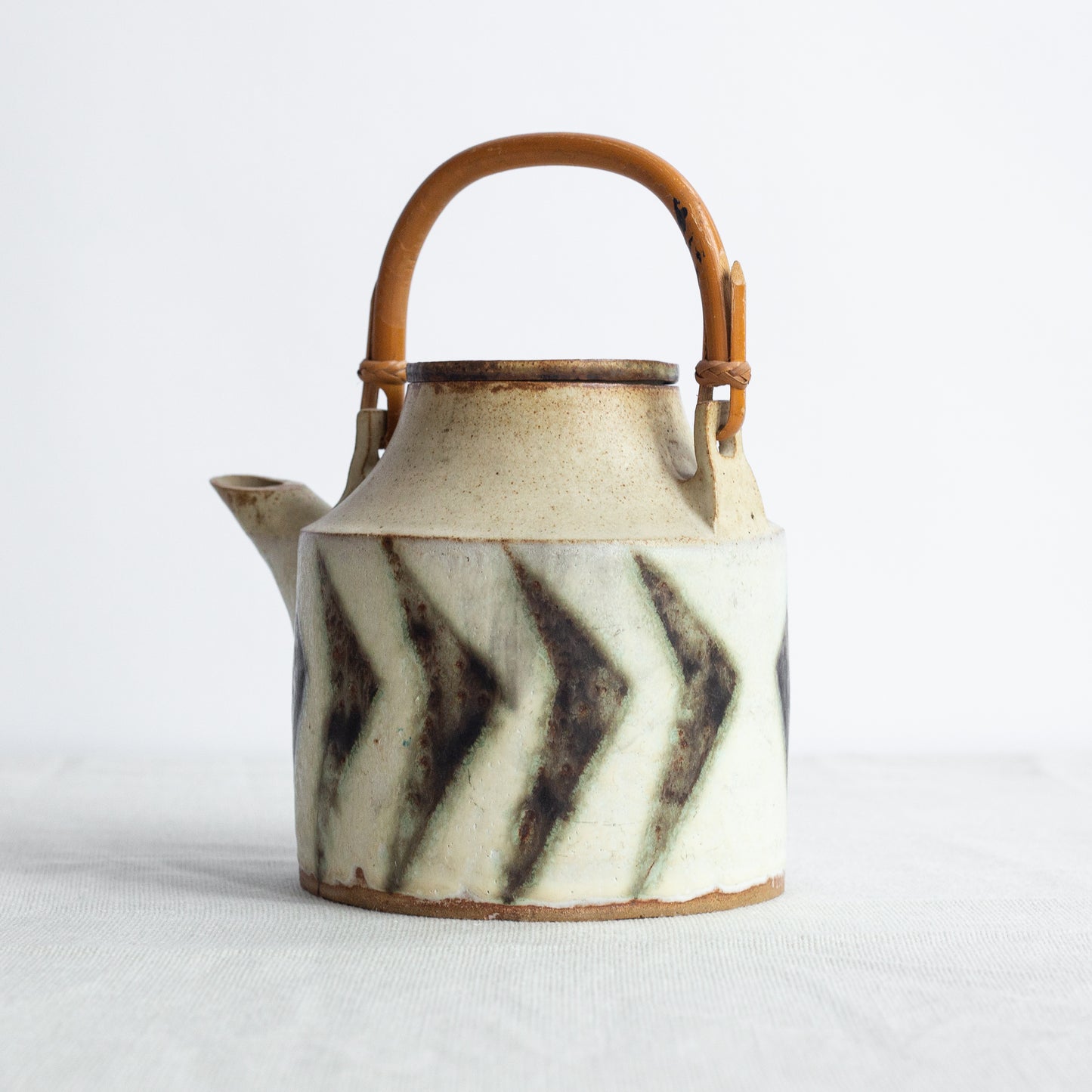 Studio pottery teapot, Denmark. 1950s.