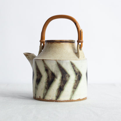 Studio pottery teapot, Denmark. 1950s.