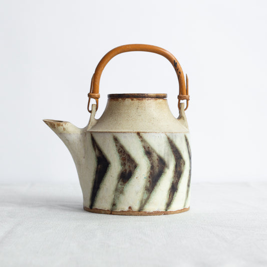 Studio pottery teapot, Denmark. 1950s.