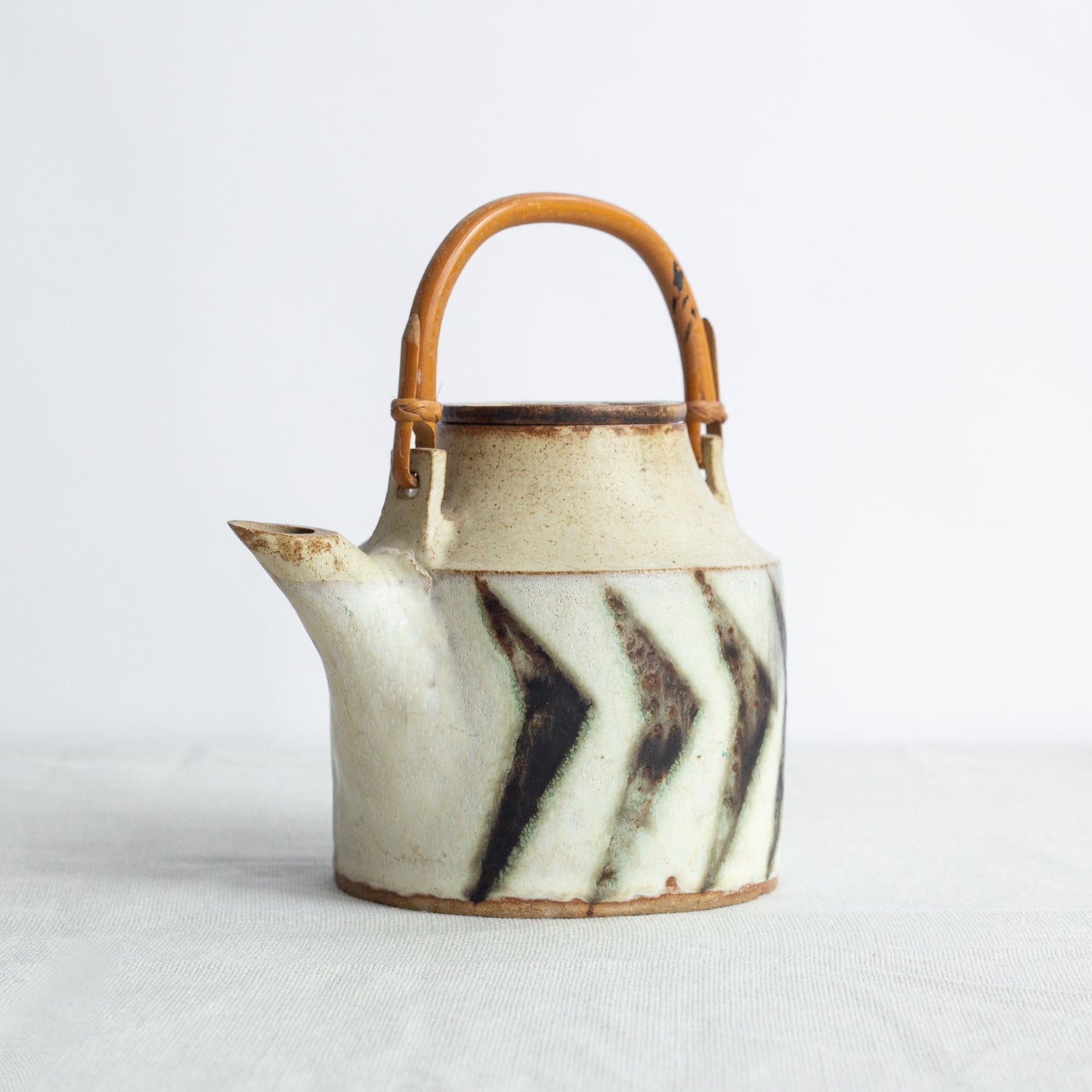 Studio pottery teapot, Denmark. 1950s.