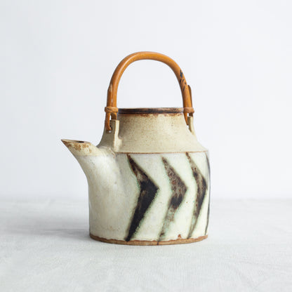Studio pottery teapot, Denmark. 1950s.