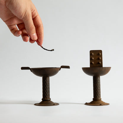 Small Arts & Crafts Ashtray & Matchbox Holder, Hugo Berger, Goberg, Germany. Circa 1910s.